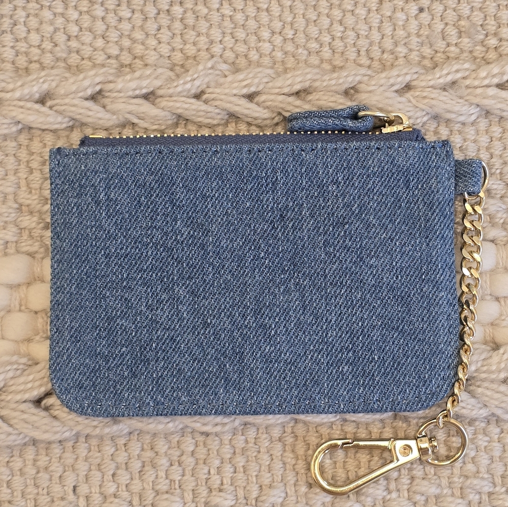 Denim Keychain Wallet - Picture 2 of 5